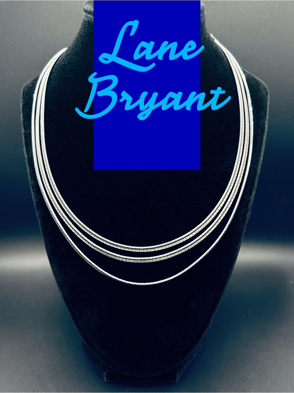 Vintage Lane Bryant Silver Tone Multi-Strand Necklace | Triple Layered